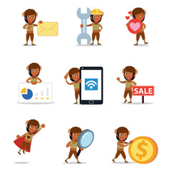 Set character of woman as a female goat in animal carnival costumes.