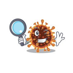 Gamma coronavirus in Smart Detective picture character design