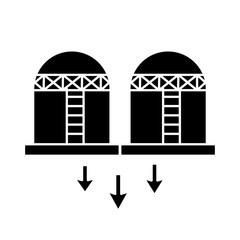 oil tanks refinery flat style icon