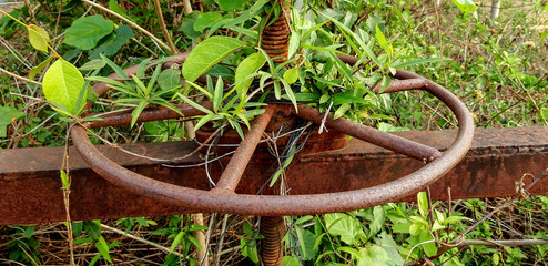 The old steel spiral has rust, doors closed - open water.