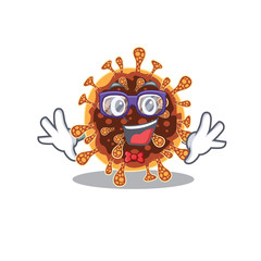 Super Funny Geek gamma coronavirus cartoon character design