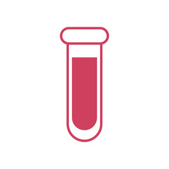 test tube icon, line style