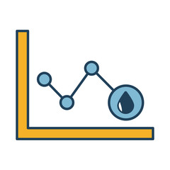 statistics infographic with oil drop fill style icon
