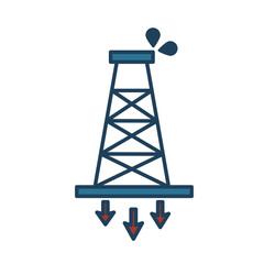 extraction tower oil fill style icon
