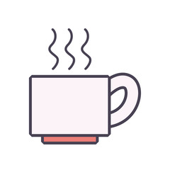 Isolated coffee mug line and fill style icon vector design