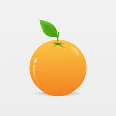 Orange fruit icon. Nature product vector illustration