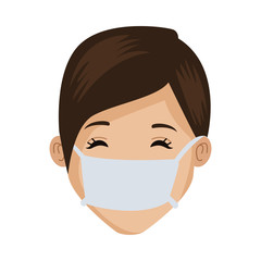 young woman with mouth cap medical accessory