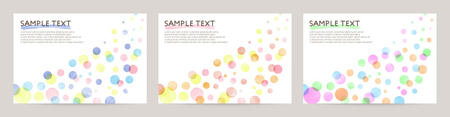 watercolor colorful bubble decorations