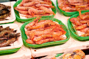 fresh seafood at the market