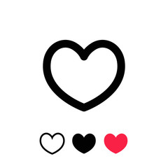 Heart icon. Love and health symbol linear pictogram.