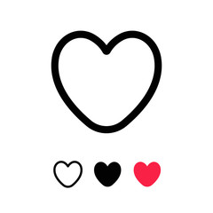 Heart icon. Love and health symbol linear pictogram.