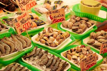fresh seafood at the market