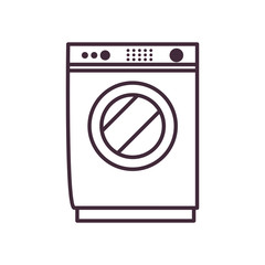 Isolated washing machine line style icon vector design