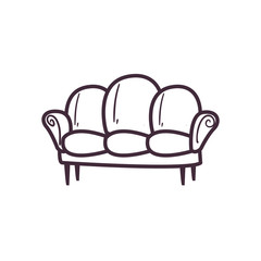 Isolated chair line style icon vector design