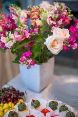 Flowers On The Wedding Table