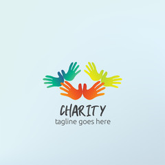Fototapeta premium Charity Logo Template for Charity or Philanthropies