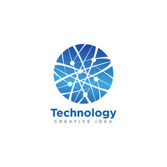 Technology Logo Icon Design Vector