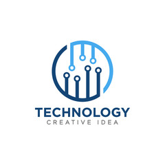Technology Logo Icon Design Vector