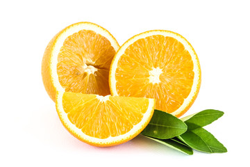 Fototapeta premium An orange on a white background