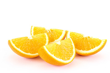 An orange on a white background
