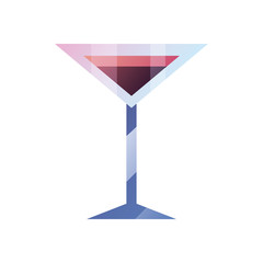 Isolated alcohol cocktail gradient style icon vector design