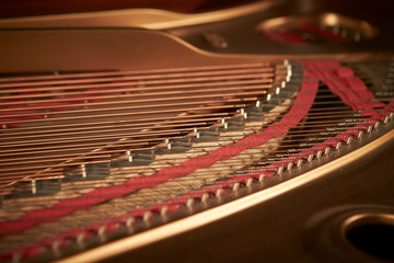 Grand piano close up structure 