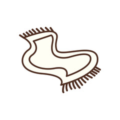 Ramadan prayer mat line style icon vector design