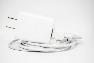 Phone charger Adapter on white background