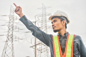 Engineer hard hat safety suit success  project