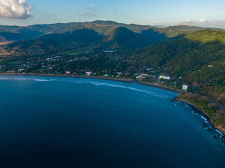 Fototapeta na wymiar Beautiful aerial view of the Beach town of Jaco in Costa Rica