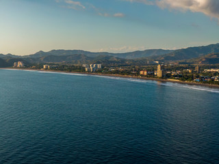 Fototapeta premium Beautiful aerial view of the Beach town of Jaco in Costa Rica