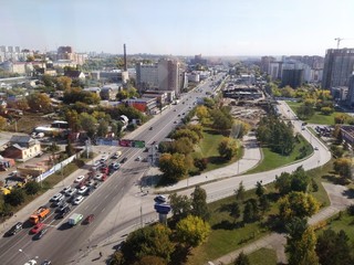 city street top view Novosibirsk