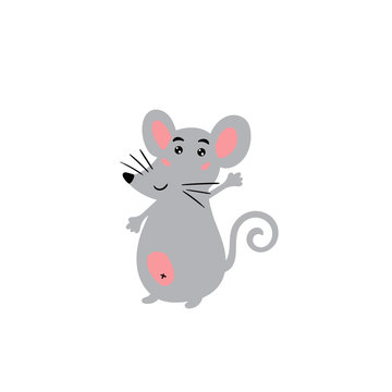 Cute gray mouse