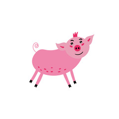 Cute pink pig