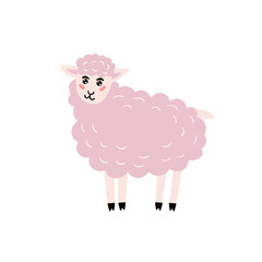 Cute pink sheep