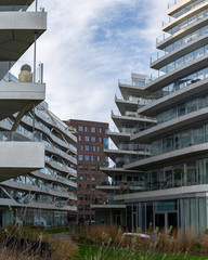 scene from the modern scandinavian architecture area in Aarhus