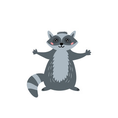 Cute striped raccoon
