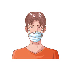 young man with mouth cap medical accessory