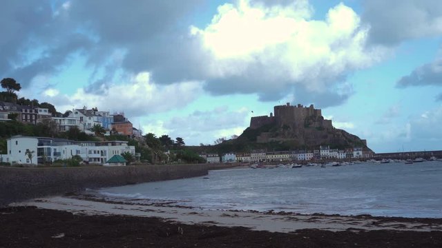 Mont Orgueil Castle by the harbour