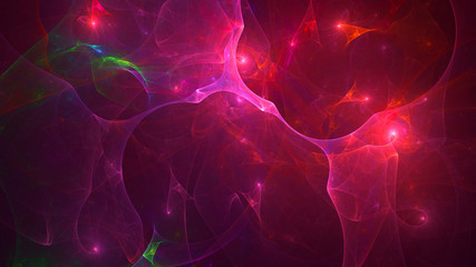 3D rendering abstract colorful fractal light background
