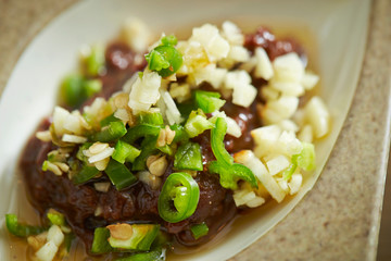 Korean chili paste and garlic sauce