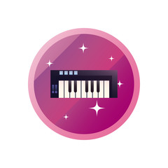 Isolated piano instrument gradient style icon vector design