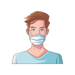 young man with mouth cap medical accessory