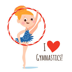 Vector set of funny cartoon flat style circus characters. Strong athlete and acrobats characters.