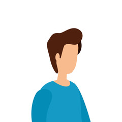 young man avatar character icon vector illustration design