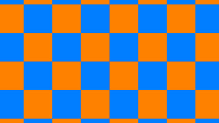 New blue & orange checker board,chess board abstract background