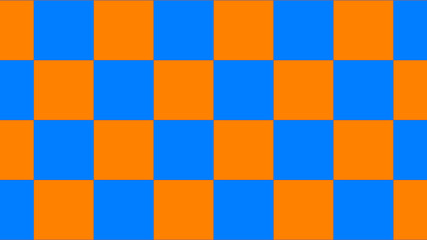 New blue & orange checker board,chess board abstract background