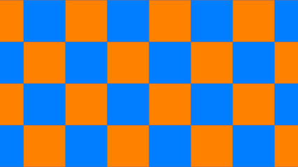 New blue & orange checker board,chess board abstract background