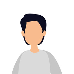 young man avatar character icon vector illustration design