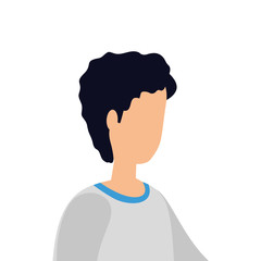 young man avatar character icon vector illustration design
